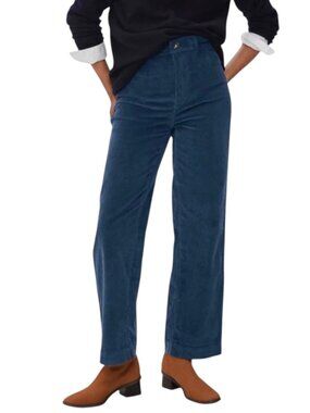 Everlane Corduroy Wide Leg Pants Sz 6 Blue Minimalist Heritage Preppy